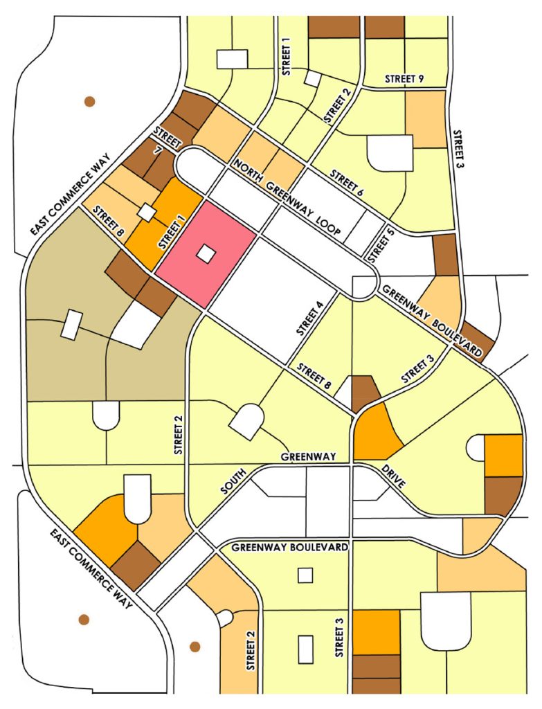 Map showing different housing types at Provenance