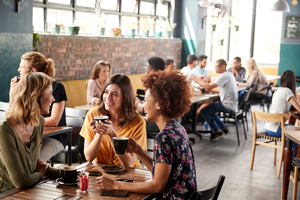 Group of people in a restaurant