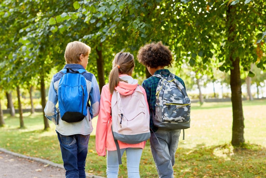Children walking to school