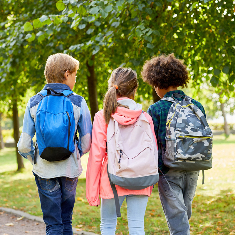 Children walking to school