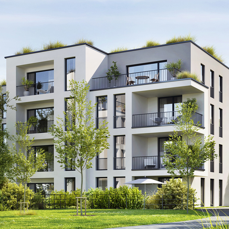 Modern apartment building