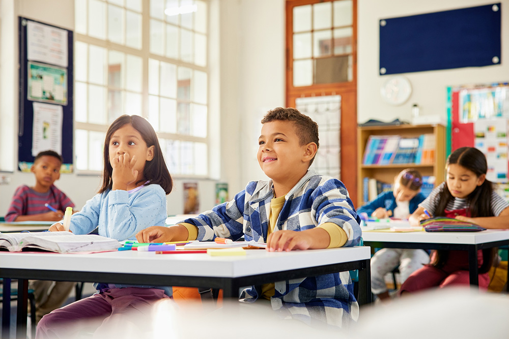 Students in a classroom