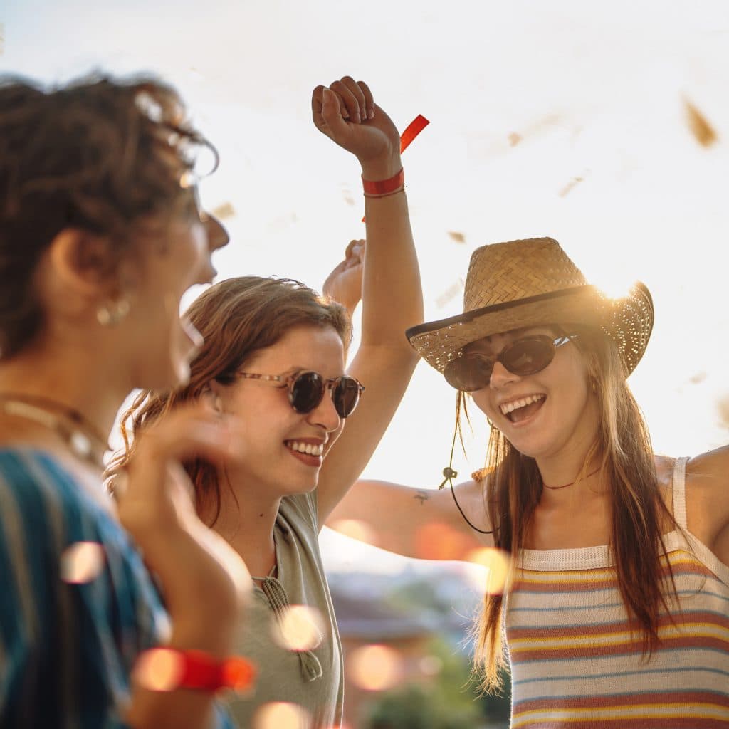 Women enjoying a concert
