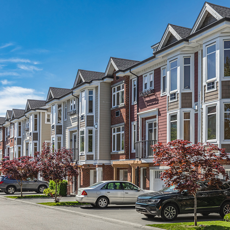 Row of townhomes