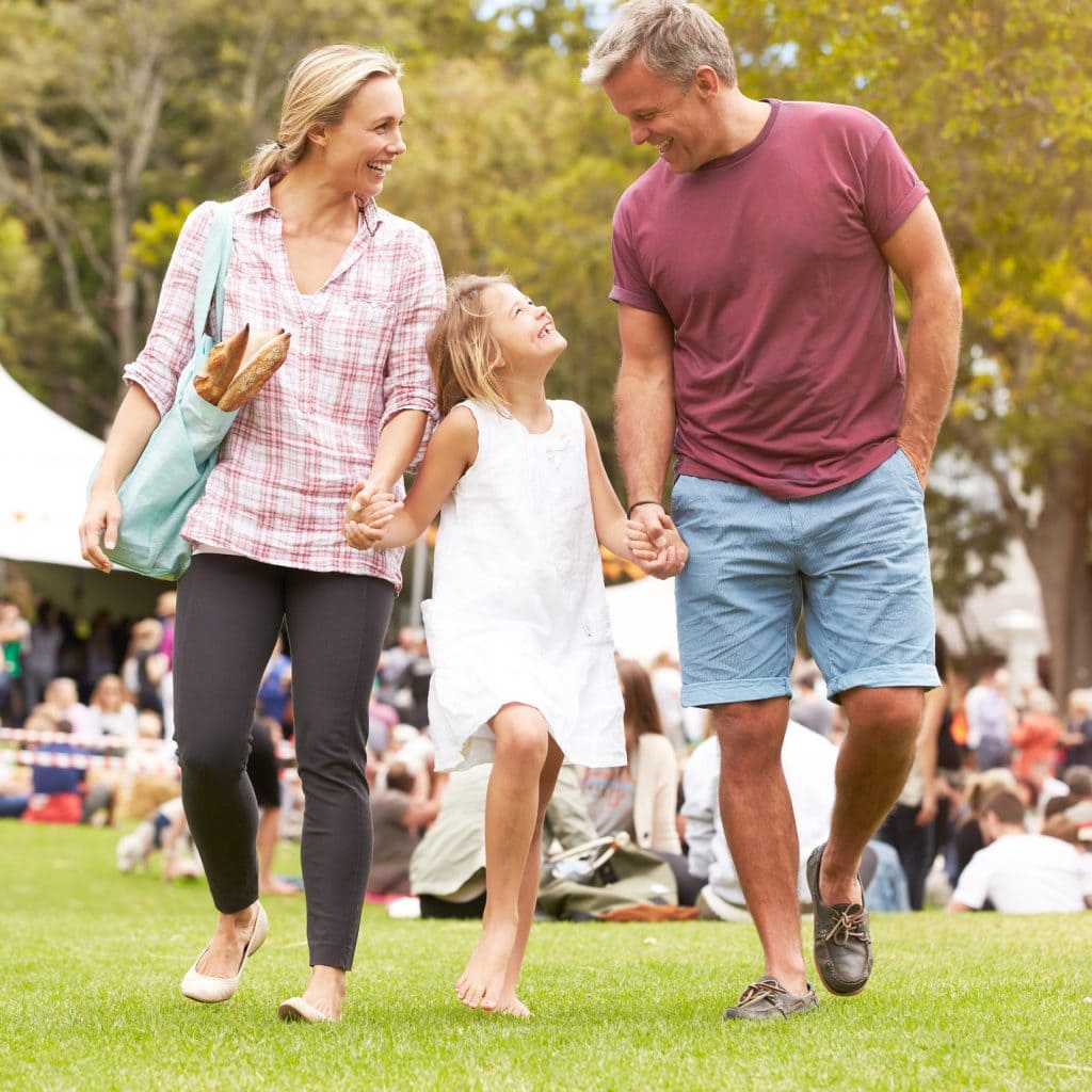 Family at an outdoor event